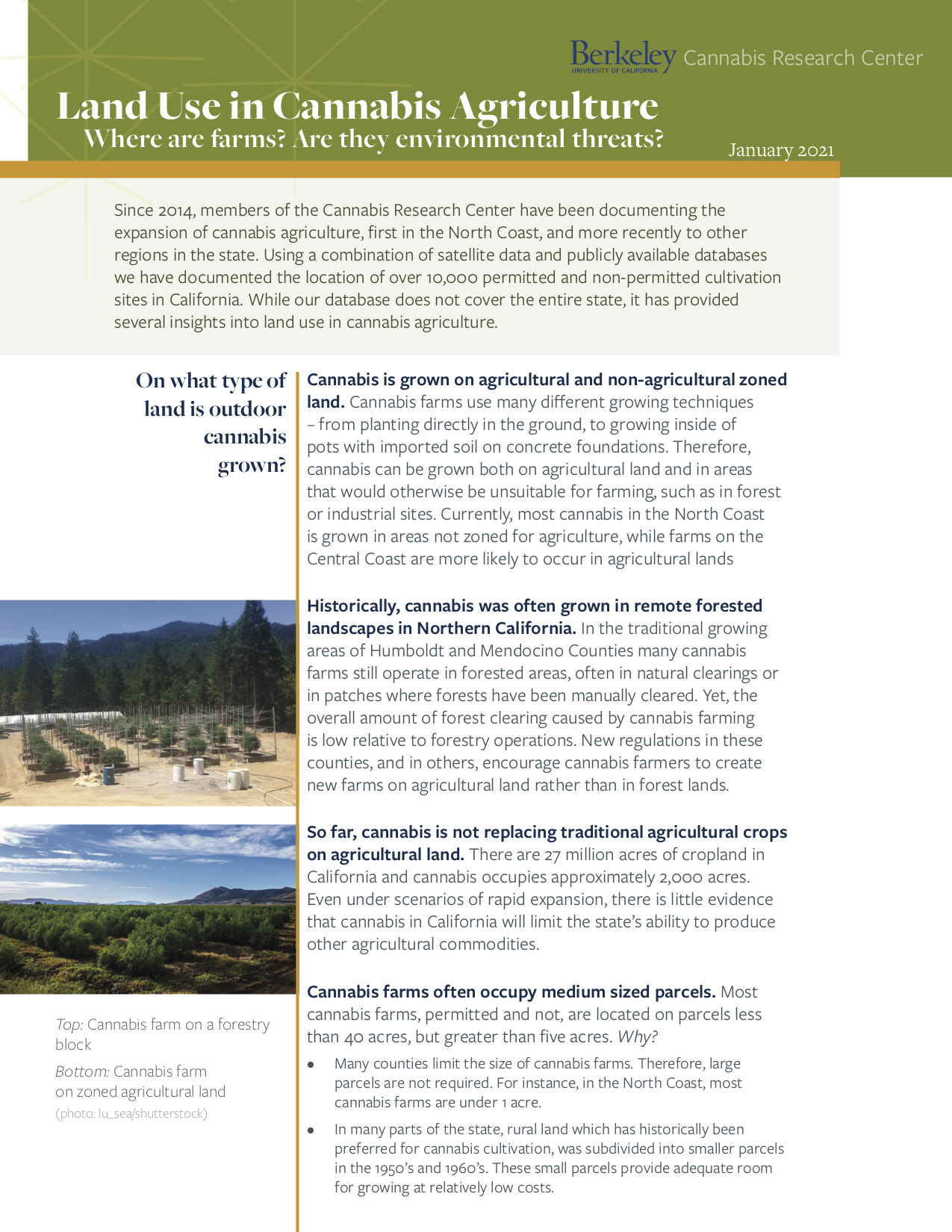 Land Use in Cannabis Agriculture